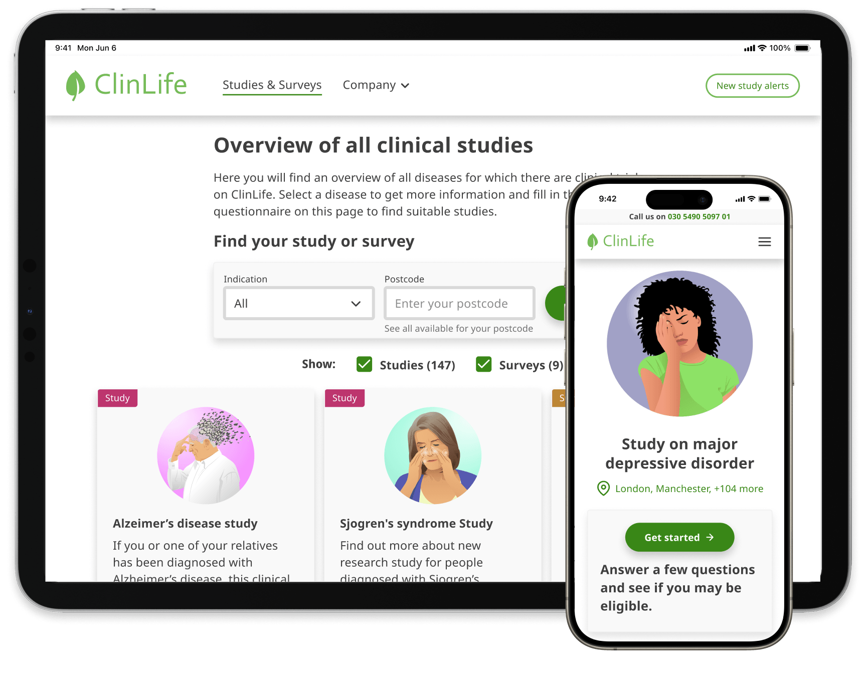 Sito web di ClinLife - testo alternativo